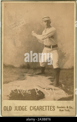 Re d'argento, St. Louis Browns, baseball card ritratto Foto Stock