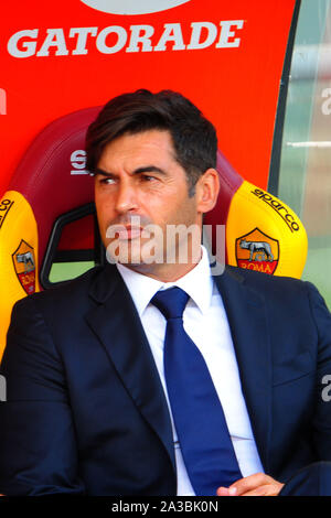 Daniel fonseca , tutti.roma, durante Roma vs Cagliari , Roma, Italia, 06 ott 2019, Calcio Calcio italiano di Serie A del campionato Gli uomini Foto Stock