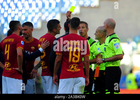 Attenzione per daniel fonseca , tutti.roma, durante Roma vs Cagliari , Roma, Italia, 06 ott 2019, Calcio Calcio italiano di Serie A del campionato Gli uomini Foto Stock