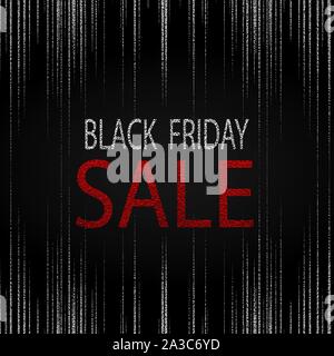 Venerdì nero vendita iscrizione modello di disegno. Venerdì nero argento vendita banner decorazione. Illustrazione Vettoriale. Illustrazione Vettoriale