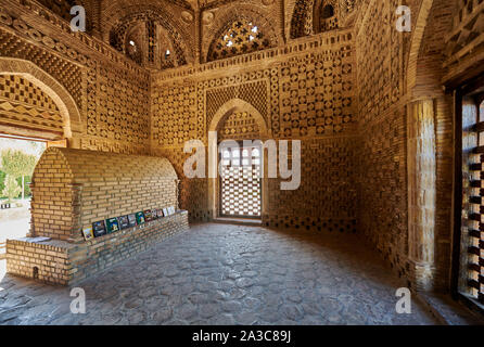 Shor interna del mausoleo di Ismail Samani, Ismoil Somoniy maqbarasi, Bukhara, Uzbekistan in Asia centrale Foto Stock