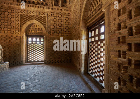 Shor interna del mausoleo di Ismail Samani, Ismoil Somoniy maqbarasi, Bukhara, Uzbekistan in Asia centrale Foto Stock