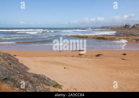 Speranza esterno Cove, Mouthwell sands beach, Kingsbridge, Devon, Inghilterra, Regno Unito. Foto Stock