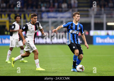 Milano. L'Italia. Il 6 ottobre 2019. Campionato italiano A. FC Internazionale vs Juventus fc. Nicolo Barella di FC Internazionale. Foto Stock