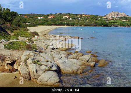 Palau, Sardegna, Italia. Spiaggia di soluzione salina Foto Stock