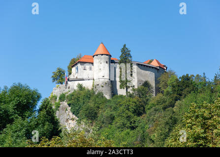 Medievale Castello di Bled Bled, Alta Carniola Regione, Slovenia Foto Stock