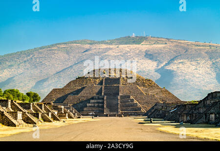 La Piramide della Luna a Teotihuacan in Messico Foto Stock