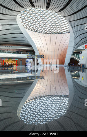 Pechino, Cina - 30 Settembre 2019: Pechino Daxing New International Airport Terminal (PKX) in Cina. Foto Stock