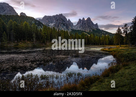 Lago di Misurina, Misurina, Belluno, Veneto, Dolomiti, Italia, Europa Foto Stock