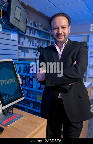 Tariq Muhammad CEO di Invatech Health, Bristol, Regno Unito Foto Stock