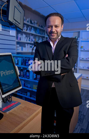 Tariq Muhammad CEO di Invatech Health, Bristol, Regno Unito Foto Stock