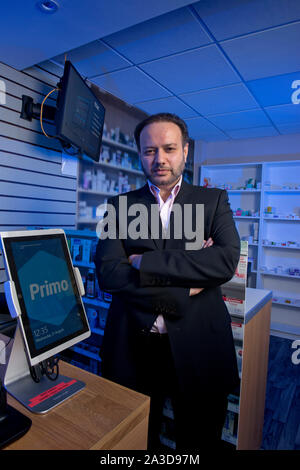 Tariq Muhammad CEO di Invatech Health, Bristol, Regno Unito Foto Stock