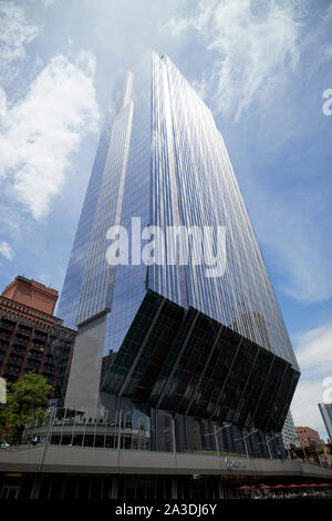 Base angolare di 150 north Riverside Plaza Chicago Illinois stati uniti d'America Foto Stock