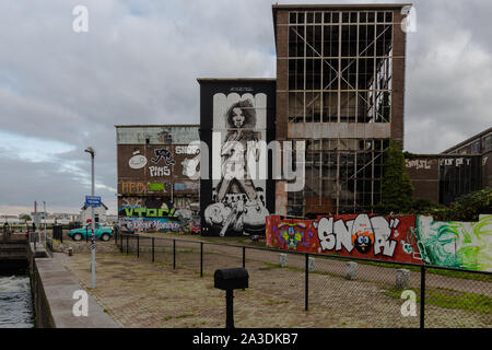 Arte in Landbouwbelang un ex fabbrica di Maastricht, attualmente è un incubatore culturale per i creatori di interdisciplinare. Una comunità di initiati Foto Stock