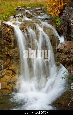 Ricade su di Paulina Creek a McKay attraversando campeggio, Deschutes National Forest, Oregon Foto Stock