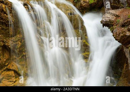 Ricade su di Paulina Creek a McKay attraversando campeggio, Deschutes National Forest, Oregon Foto Stock