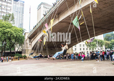 Giro culturale 2013, Anhangabaú, São Paulo, capitale del Brasile Foto Stock