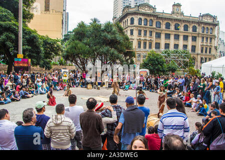 Virada culturale, svolta culturale 2013, Anhangabaú, São Paulo, capitale del Brasile Foto Stock