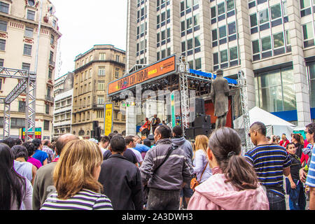 Virada culturale, svolta culturale 2013, Anhangabaú, São Paulo, capitale del Brasile Foto Stock