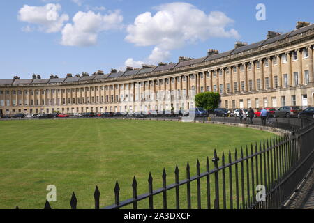 Era georgiana Royal Crescent, Bath, England, Regno Unito Foto Stock