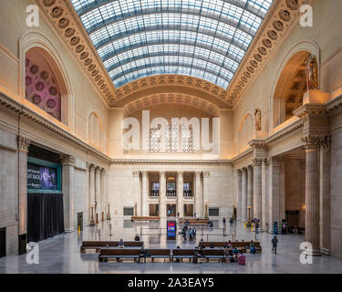 Interno del Chicago Union Station Foto Stock