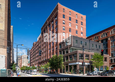 Edifici in stampanti quartiere di Riga Foto Stock