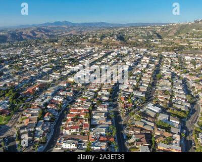 Vista aerea di San Clemente città costiera, Orange County, California, Stati Uniti d'America. Destinazione di viaggio costa sud-ovest. Famosa spiaggia per il surfista. Foto Stock