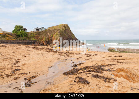 Speranza esterno Cove, Mouthwell sands beach, Kingsbridge, Devon, Inghilterra, Regno Unito. Foto Stock