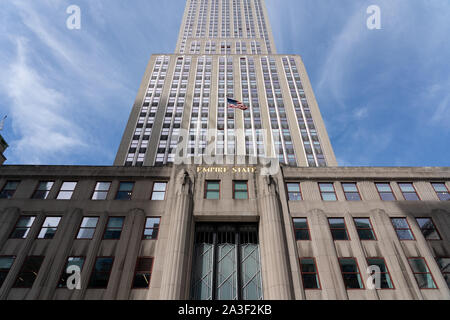 Empire State Building a Manhattan NYC Foto Stock