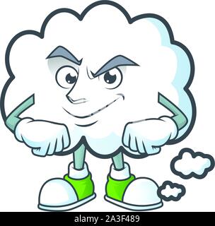 Cloud Smirking bolla con il cartoon stile carattere Illustrazione Vettoriale