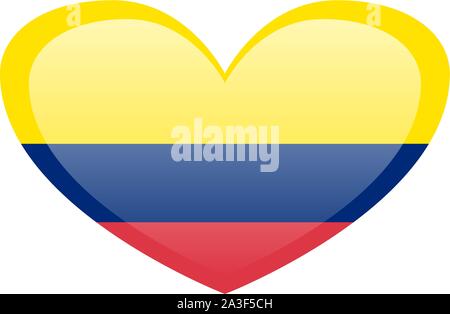 Bandiera della Colombia. Dimensioni precise, elementi proporzioni e colori. Illustrazione Vettoriale