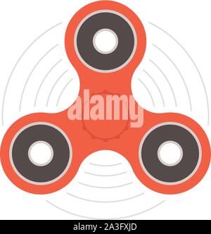 Mano rossa spinner o agitano: toy Illustrazione Vettoriale