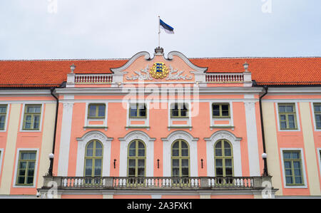 Il palazzo del parlamento dell'Estonia. Il castello di Toompea. Foto Stock