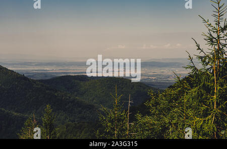 Scenic panorama nei Carpazi, su Transfagarasan pass, Romania Foto Stock