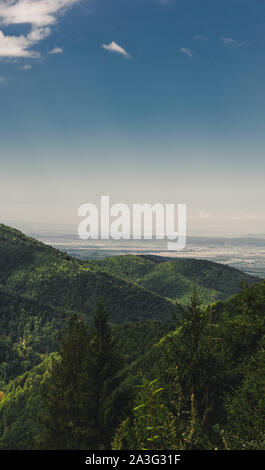 Scenic panorama nei Carpazi, su Transfagarasan pass, Romania Foto Stock