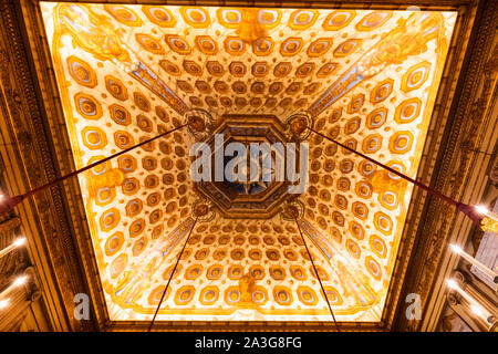 Inghilterra, London, Kensington, Kensington Palace e il re gli Appartamenti di Stato e la sala Cupola, soffitto Artwork da William Kent datata 1723 Foto Stock