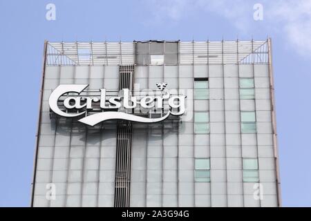 Copenhagen, Danimarca - 2 Agosto 2019: Carlsberg edificio per uffici e sede a Copenhagen, Danimarca Foto Stock