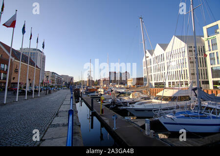 Marina - Impressioni da Danzica Danzica (in tedesco) una città portuale sulla costa baltica della Polonia Foto Stock