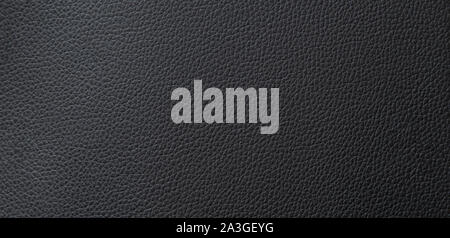 Panorama di pelle nera e texture sfondo con spazio di copia Foto Stock