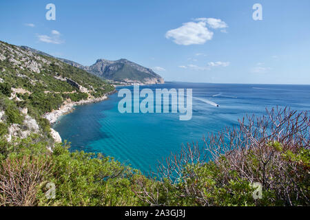 Cala Fuili spiaggia di Cala Gonone, il Golfo di Orosei, Sardegna, Italia Foto Stock