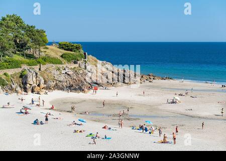 Francia, Finisterre, Aven paese, Nevez, Rospico beach Foto Stock