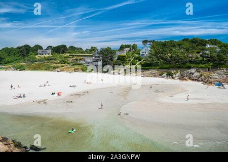 Francia, Finisterre, Aven paese, Nevez, Rospico beach Foto Stock