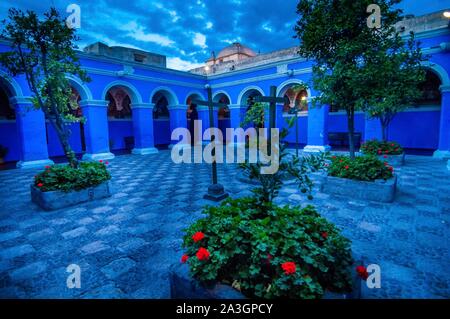 Il Perù, Arequipa, o Città Bianca, registrati dall UNESCO Patrimonio dell Umanità, Santa Catalina Convento San Catalina Foto Stock