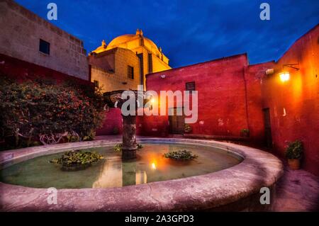 Il Perù, Arequipa, o Città Bianca, registrati dall UNESCO Patrimonio dell Umanità, Santa Catalina Convento San Catalina Foto Stock