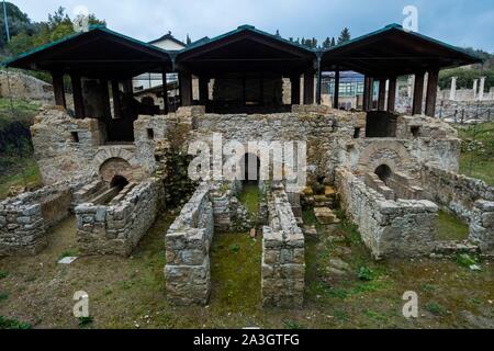 L'Italia, sicilia, Piazza Armerina, Villa Romaine du Casale, mosaici del terzo secolo, registrati patrimonio mondiale dall UNESCO, ingresso Foto Stock