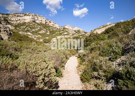 Francia, Bouche du Rhone, Aureille, montagne Alpilles, Opies valley Foto Stock