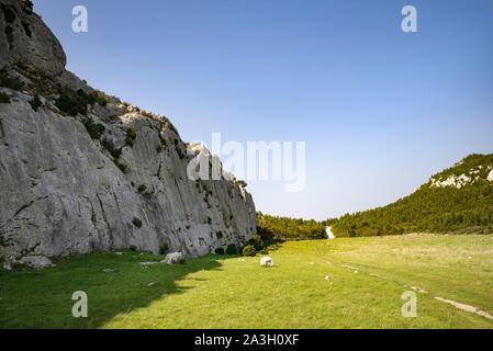 Francia, Bouche du Rhone, Aureille, montagne Alpilles, Caisses di Jean Jean Foto Stock