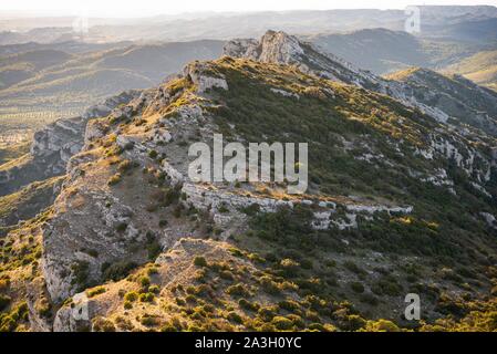 Francia, Bouche du Rhone, Aureille, montagne Alpilles, Opies valley Foto Stock