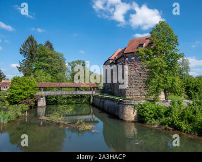 Wenzel Castello sulla Pegnitz Baviera in Germania Foto Stock
