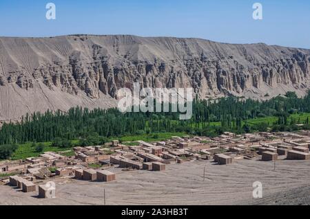 Cina, Xinjiang regione autonoma, Turfan o Turpan, valle di uva Foto Stock